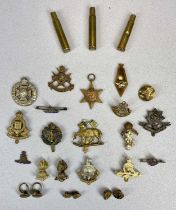 TWO SILVER SWEETHEART BROOCHES, Royal Artillery and Royal Engineers, an unusual RAF officer's