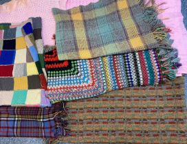 TRADITIONAL BLANKETS & BEDSPREADS and others (6 in total) Provenance: private client Llŷn Peninsula