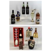 MIXED TABLE LIQUEURS, JAPANESE SAKE ETC, to include Porto Hutcheson Port, 2 x bottles comprising
