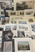 ANTIQUE & HISTORICAL ENGRAVINGS & PRINTS large assortment, including North Wales scenes