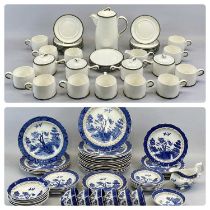 WEDGWOOD 'ARCTIC' PATTERN SERVICE, APPROX. 35 PIECES, and a Booths 'Real Old Willow' pattern