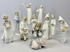 TEN LLADRO FIGURINES, YOUNG CHILDREN, 24cms H (the tallest) Provenance: private collection Conwy
