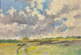 20TH CENTURY BRITISH SCHOOL oil on canvas - landscape, unsigned, 24 x 34cms Provenance: private