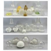VICTORIAN & LATER CLEAR AND OPAQUE GLASS LIGHT SHADES, COLLECTION OF THIRTY-TWO Provenance: deceased