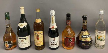 SEVEN BOTTLES - 'Licor 43 Cuarenta y Tres', 'Cyprus Brandy 31', 'Super Extra Ouzo', 'Irish Mist