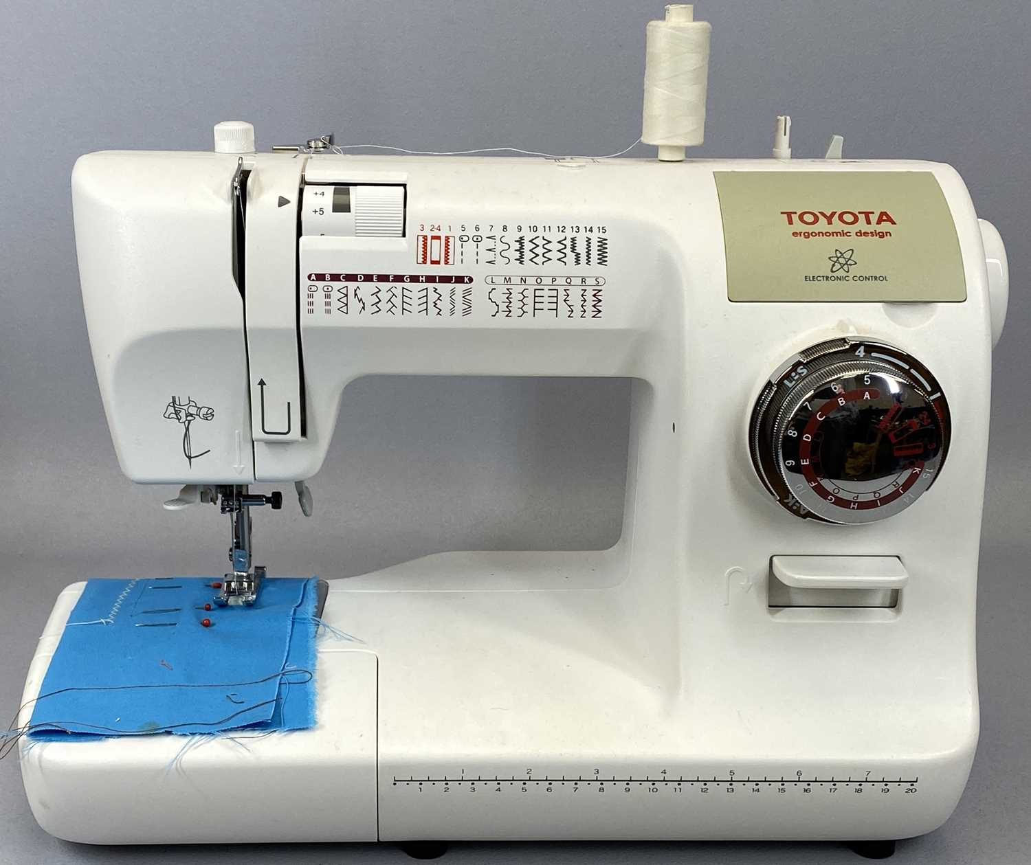 OYOTA ERGONOMIC DESIGN ELECTRIC SEWING MACHINE, model SPA34, with foot pedal, a Sew Land overlock - Image 2 of 3