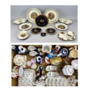 MIXED CABINET ORNAMENTS, TABLE POTTERY & PORCELAIN, TREEN COLLECTABLES ETC, makers include