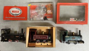 THREE MAMOD LIVE STEAM LOCOMOTIVES, Princess of Wales, boxed, Countess and The Earl, with