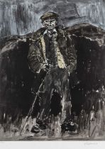 ‡ SIR KYFFIN WILLIAMS RA limited edition (134/150) print - untitled, 'Will Rowlands', signed in