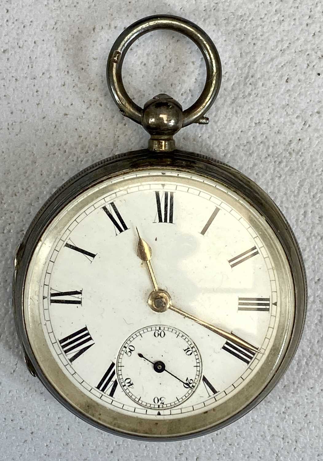 THREE SILVER CASED OPEN FACE POCKET WATCHES & A GOLD PLATED SIMILAR, each of the silver cased - Image 5 of 12