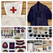 LARGE COLLECTION OF WWII & LATER RED CROSS ITEMS, including 2 x silver medals, 4 x Proficiency