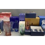 CAITHNESS, ROCKLEY, ZAYDNER, CATHEDRAL & OTHER DECORATIVE GLASSWARE ASSORTMENT, some boxed