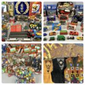 VARIOUS ACTION FIGURES, PLAY FIGURES, HAND HELD GAMES ETC together with 3 x paragraph waistcoats