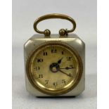 EARLY 20TH CENTURY MILITARY OFFICER'S 'CUBE' ALARM CLOCK Provenance: private collection