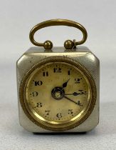 EARLY 20TH CENTURY MILITARY OFFICER'S 'CUBE' ALARM CLOCK Provenance: private collection