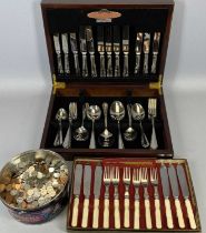 COOPER LUDLAM PART CANTEEN OF STAINLESS STEEL CUTLERY, 44 PIECES, boxed fish knives and forks set,