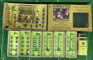 SUBBUTEO TABLE SOCCER 'CONTINENTAL DISPLAY EDITION' & SIX SETS OF SCALE PLAYERS, all boxed
