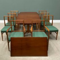 OFFERED WITH LOT 5 - GORDON RUSSELL BURFORD DESIGN MAHOGANY & BOMBAY ROSEWOOD DINING TABLE AND EIGHT