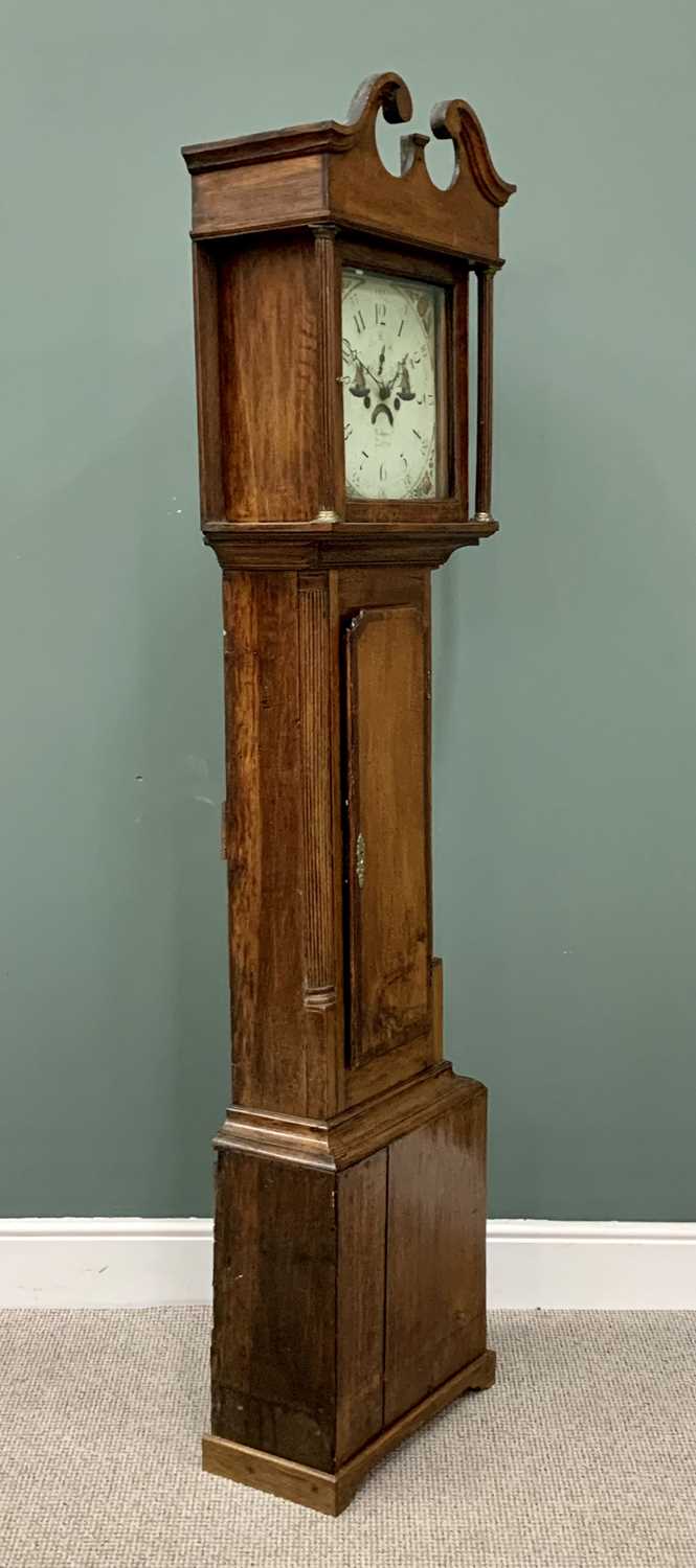 NORTH WALES LONGCASE CLOCK BY R JONES OF RUTHIN circa 1860, painted square dial set with Arabic - Image 3 of 10