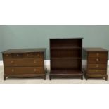 THREE ITEMS OF STAG MINSTREL BEDROOM & OTHER FURNITURE, comprising a chest of four small over two