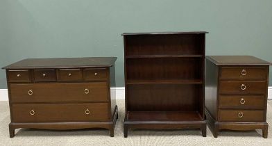 THREE ITEMS OF STAG MINSTREL BEDROOM & OTHER FURNITURE, comprising a chest of four small over two