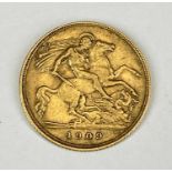 EDWARD VII GOLD HALF SOVEREIGN, 1909, 4g Provenance: private collection Gwynedd