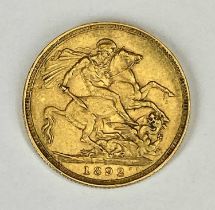 QUEEN VICTORIA JUBILEE HEAD GOLD FULL SOVEREIGN, 1892, 8g Provenance: private collection Gwynedd