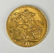 GEORGE V GOLD FULL SOVEREIGN, 1911, 8g Provenance: private collection Gwynedd