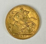 EDWARD VII GOLD FULL SOVEREIGN, 1907, 8g Provenance: private collection Gwynedd