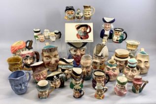 LARGE COLLECTION OF ENGLISH & CONTINENTAL CHARACTER JUGS, makers include Royal Doulton, Beswick,