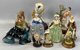 THREE LIMITED EDITION FRANKLIN PORCELAIN HAND PAINTED FIGURES, 'Isabella of Spain', 'Catherine the