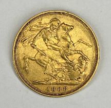 QUEEN VICTORIA JUBILEE HEAD GOLD FULL SOVEREIGN, 1888, 8g Provenance: private collection Gwynedd