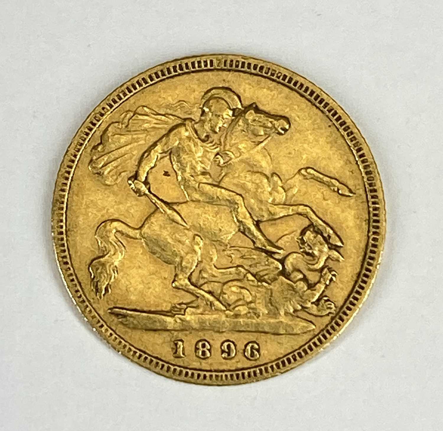 QUEEN VICTORIA VEILED HEAD GOLD HALF SOVEREIGN, 1896, 4g Provenance: private collection Gwynedd