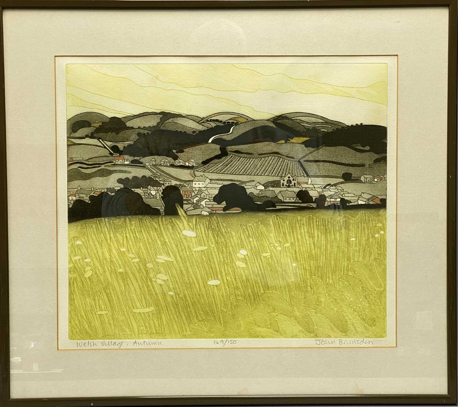 ‡ JOHN BRUNSDON limited edition (149/150) colour print - 'Welsh Village: Autumn', signed, numbered - Image 4 of 4