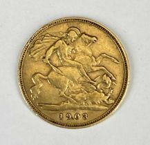 EDWARD VII GOLD HALF SOVEREIGN, 1903, 4g Provenance: private collection Gwynedd