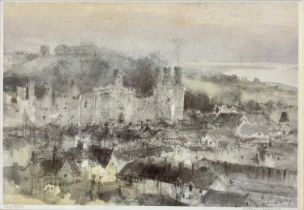 WILLIAM SELWYN (British, b. 1933) limited edition (129/850) colour print - Caernarfon, signed and