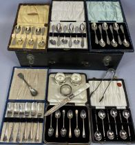 HALLMARKED SILVER & EPNS TABLEWARE including 6 small teaspoons, Sheffield 1936, maker Joseph Rodgers