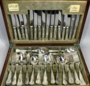CASED CANTEEN OF KING'S PATTERN SHEFFIELD CUTLERY, 65 PIECES Provenance: private collection Wirral