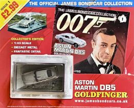 FABBRI JAMES BOND CAR COLLECTION, boxed models with associated magazines, mostly in original