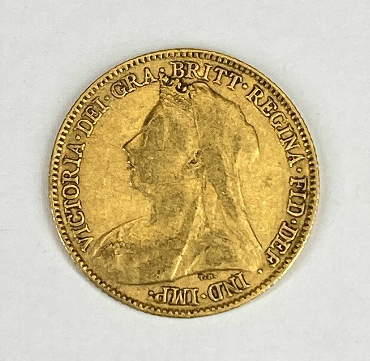 QUEEN VICTORIA VEILED HEAD GOLD HALF SOVEREIGN, 1896, 4g Provenance: private collection Gwynedd - Image 2 of 2