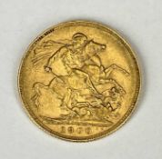 QUEEN VICTORIA VEILED BUST GOLD FULL SOVEREIGN, 1900, 8g Provenance: private collection Gwynedd