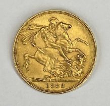 QUEEN VICTORIA YOUNG HEAD GOLD FULL SOVEREIGN, 1883, 8g Provenance: private collection Gwynedd