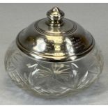 WHITE STAR LINE RMS 'MEGANTIC' SILVER LIDDED GLASS BOWL, the lid inscribed to 'C A Davidson with the