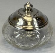 WHITE STAR LINE RMS 'MEGANTIC' SILVER LIDDED GLASS BOWL, the lid inscribed to 'C A Davidson with the