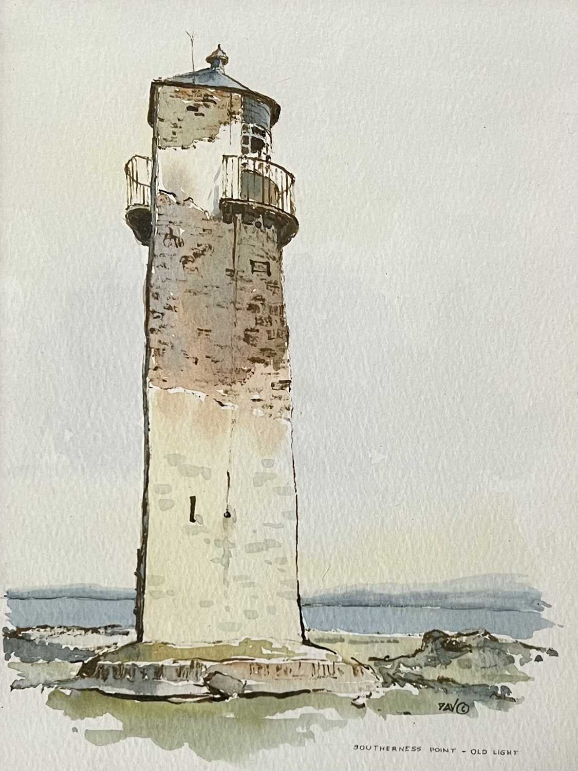 DAVID WILSON (British, 20th Century) 3 x watercolours - Southness Point Old Light, 21 x 16cms, - Image 2 of 4