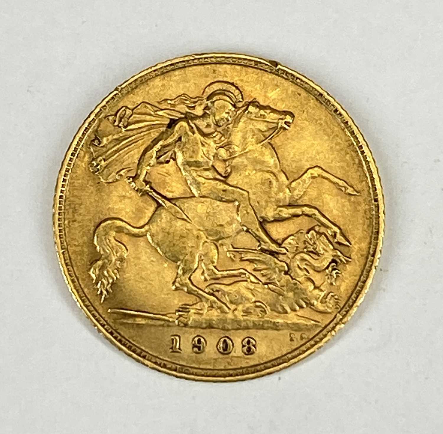 EDWARD VII GOLD HALF SOVEREIGN, 1908, 4g Provenance: private collection Gwynedd