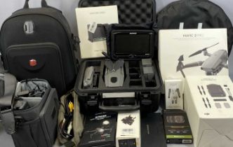 MAVIC 2 PRO DRONE WITH HASSELBLAD CAMERA & VARIOUS ACCESSORIES including Fly More kit, monitor hood,