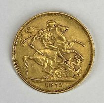 QUEEN VICTORIA YOUNG HEAD GOLD FULL SOVEREIGN, 1872, 8g Provenance: private collection Gwynedd