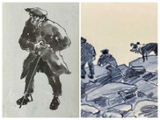 SIR KYFFIN WILLIAMS OBE RA (British, 1918-2006) greeting cards / promotional cards / prints x