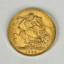 QUEEN VICTORIA VEILED BUST GOLD FULL SOVEREIGN, 1899, 8g Provenance: private collection Gwynedd